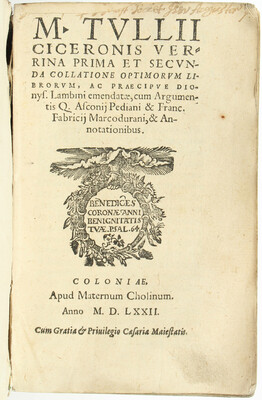 Cicero, Verinna prima et secunda