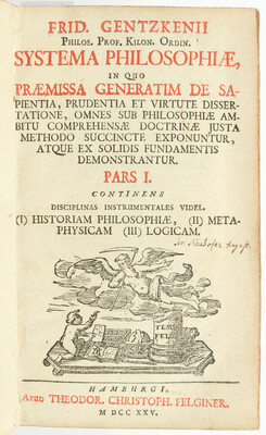Gentzke, Systema philosophiae