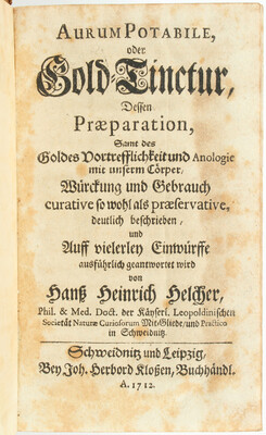 Helcher, Aurum Potabile + 2 Beibände.