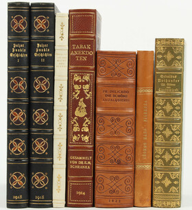 Konvolut Literatur in Meistereinbänden / 7 Bde.