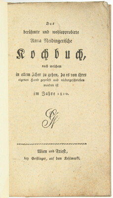 Neidinger, Kochbuch + Hohenberg, Die höhere Conditorei. 2 Bände.