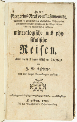 Razoumowsky, Mineralogische und physikalische Reisen