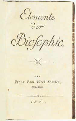 Troxler, Elemente der Biosophie