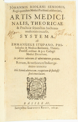 Riolan, Artis medicinalis