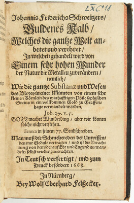 Helvetius, Guldenes Kalb + Beibände / 2 Bde.