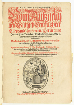 Bodin, Vom Aüßgelassnen Weutigen Teüffelsheer. 1591.