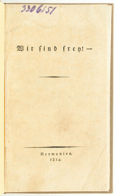 Poeschel, Wir sind frey!