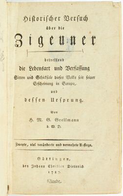 Grellmann, Historischer Versuch über die Zigeuner