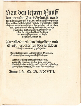 Sylvius, Von den letzten Funff buchern