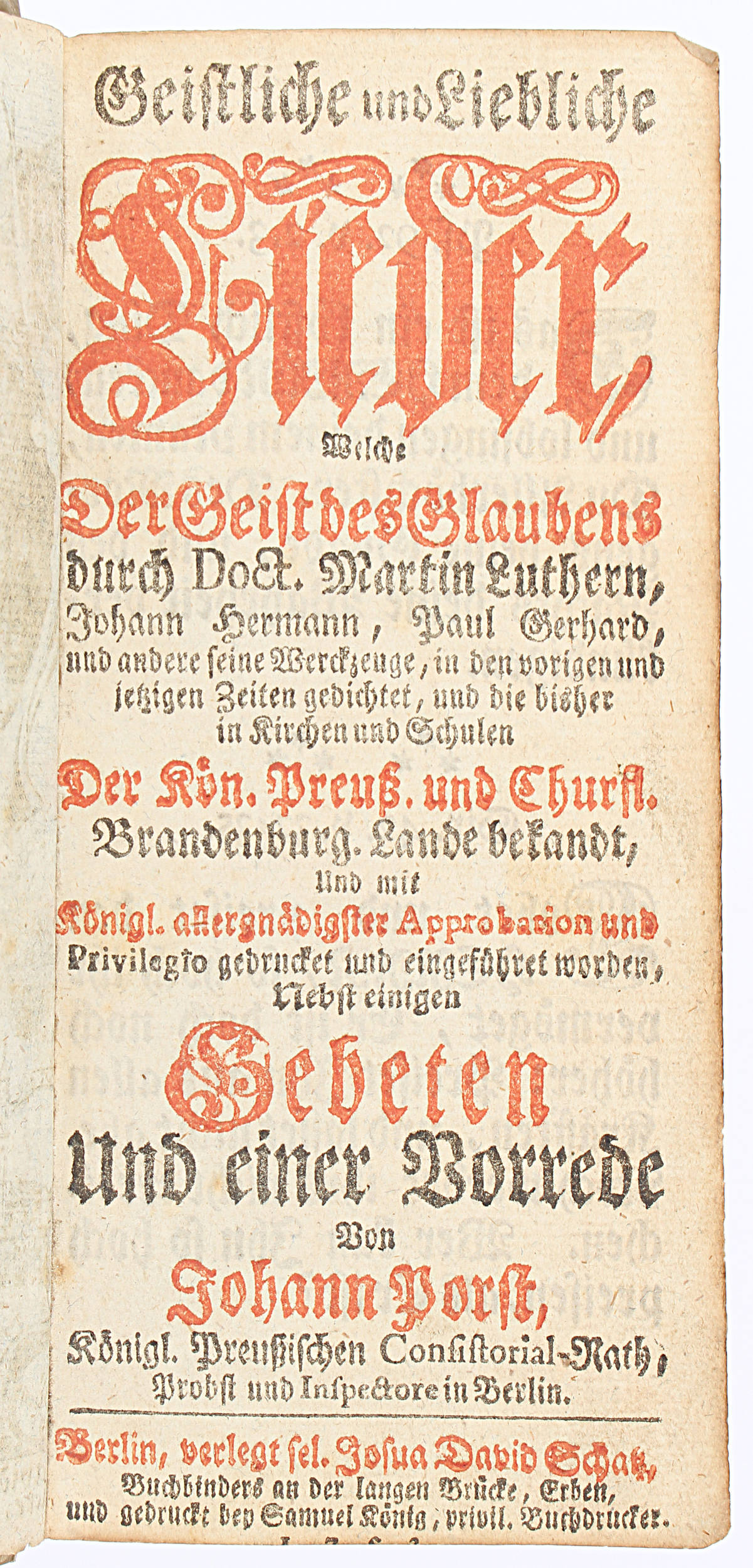 Bauerneinband (über Geistliche Lieder, Berlin 1762)