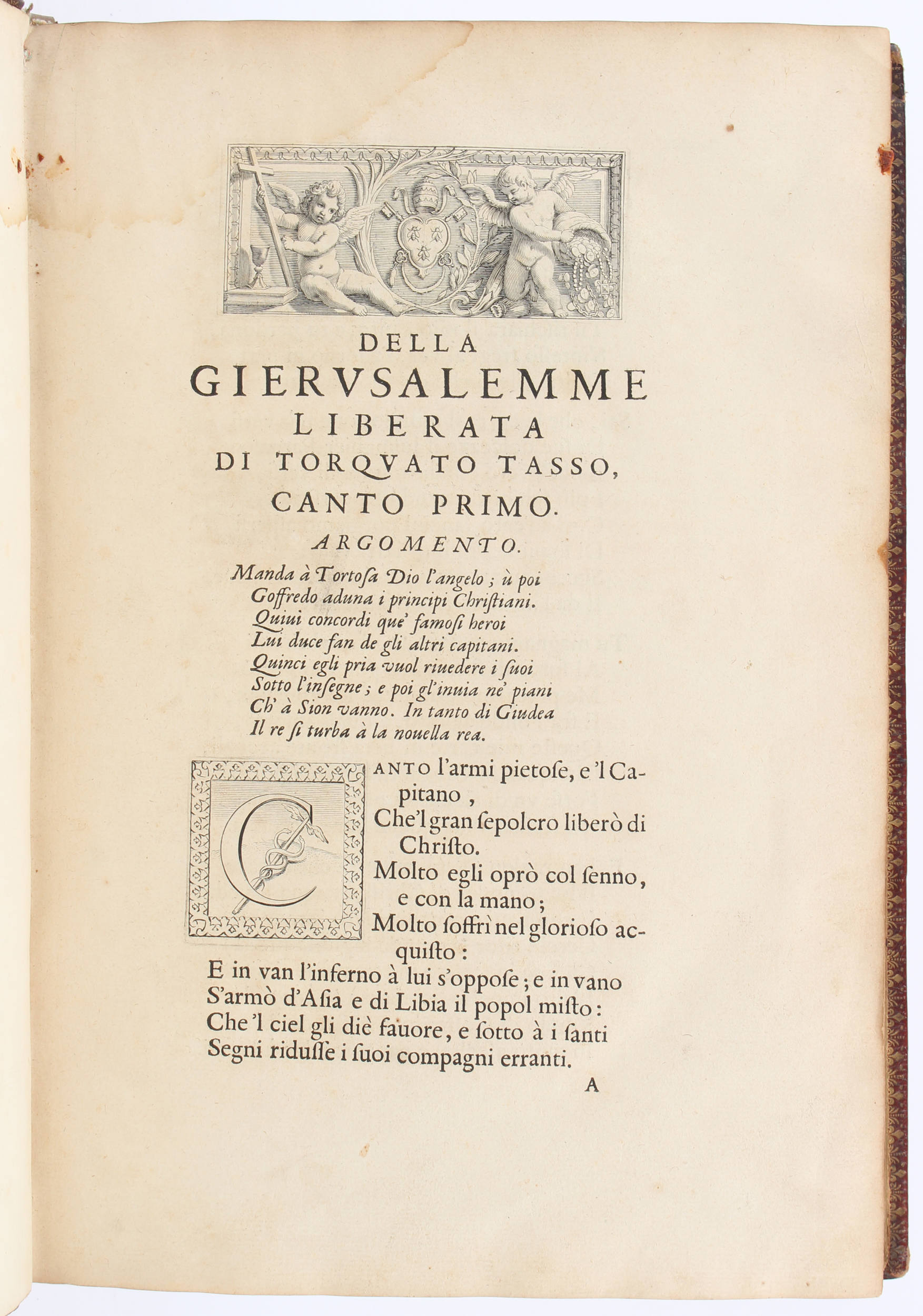 Maroquinband Ludwig XIV. (über Tasso, La Gierusalemme liberata)
