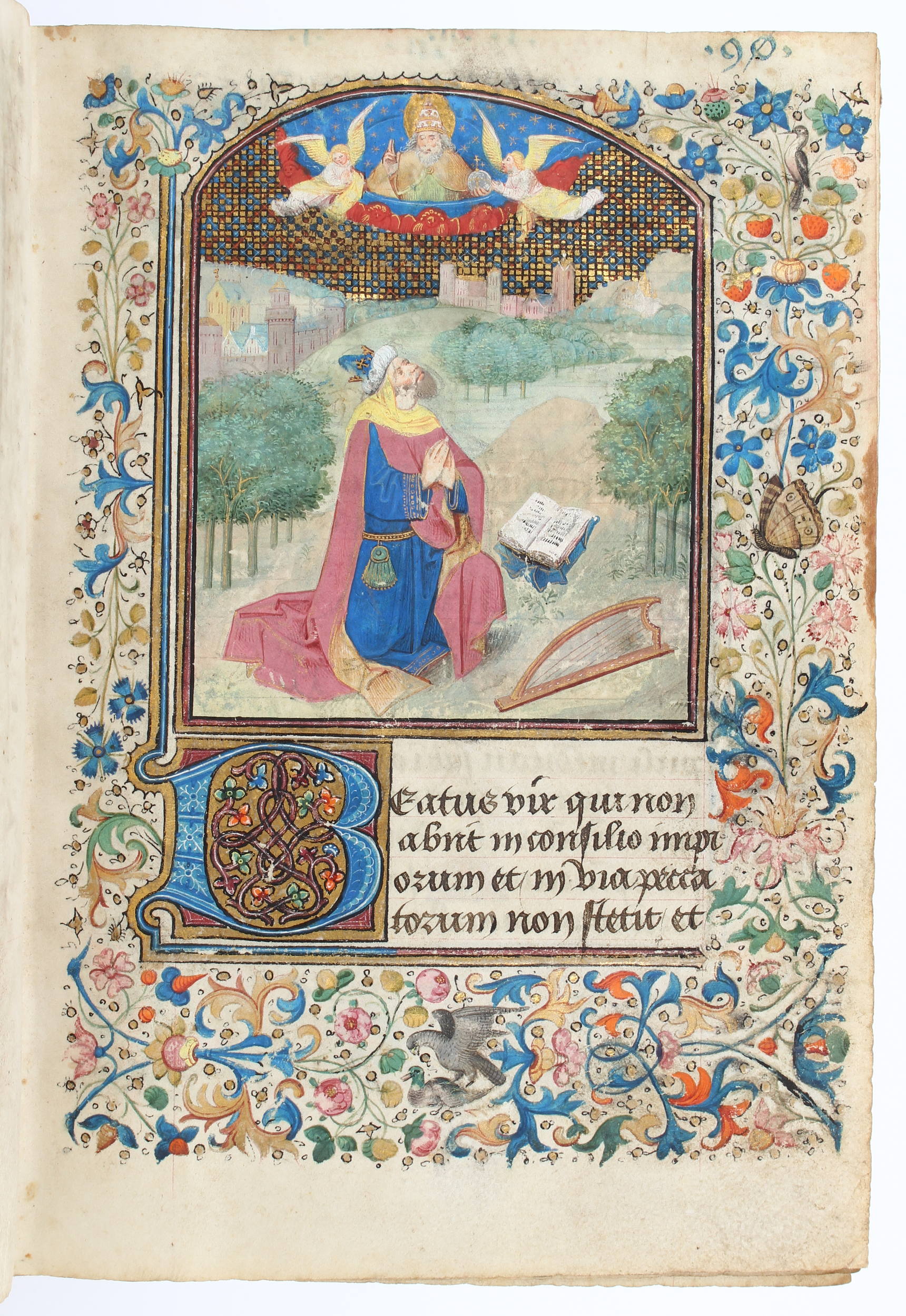 Psalterium. Handschrift auf Pergament um 1450