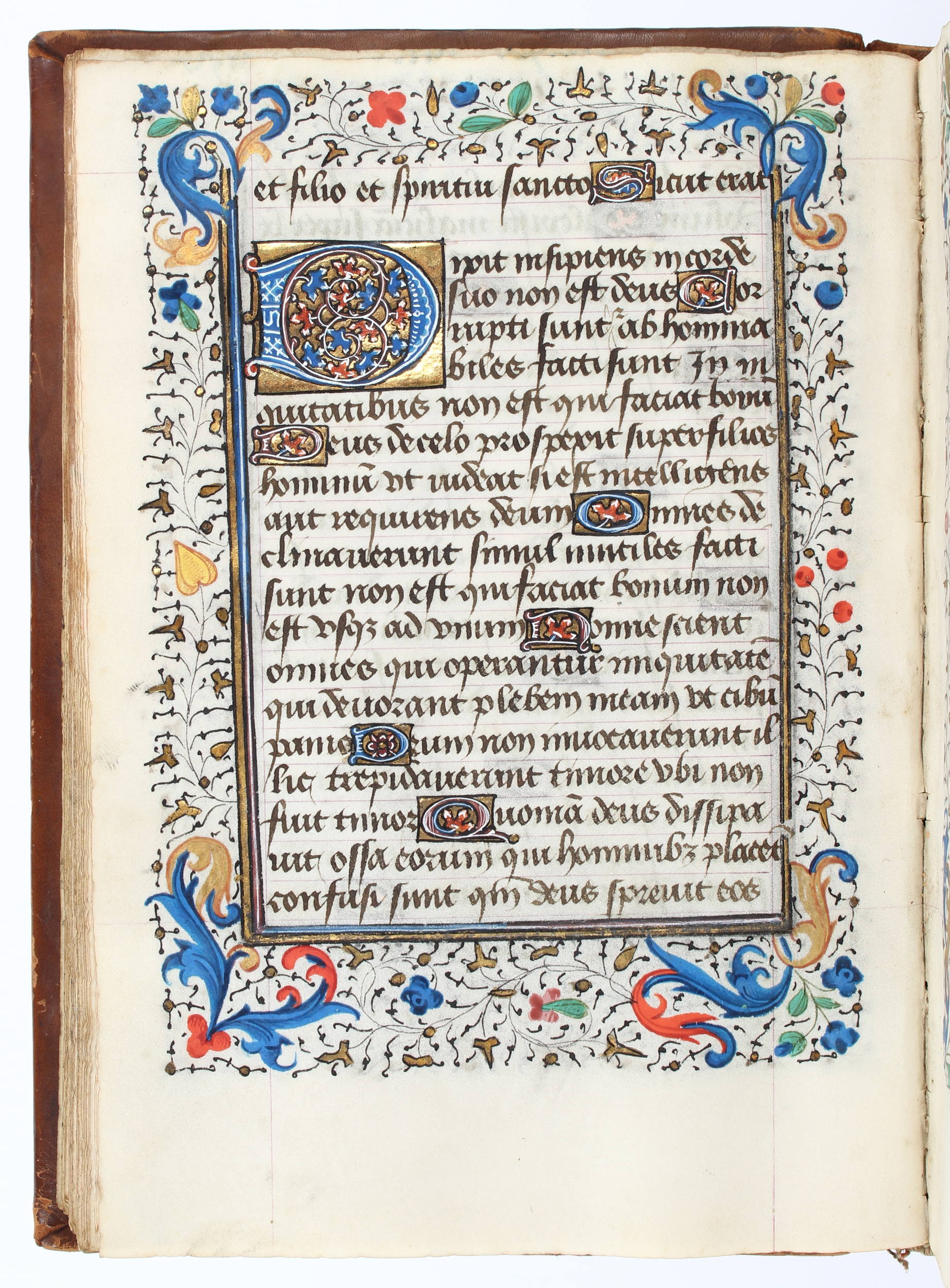 Psalterium. Handschrift auf Pergament um 1450