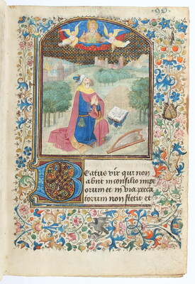 Psalterium. Handschrift auf Pergament um 1450