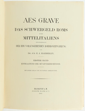 Haeberlin, Aes grave / 4 Bde.
