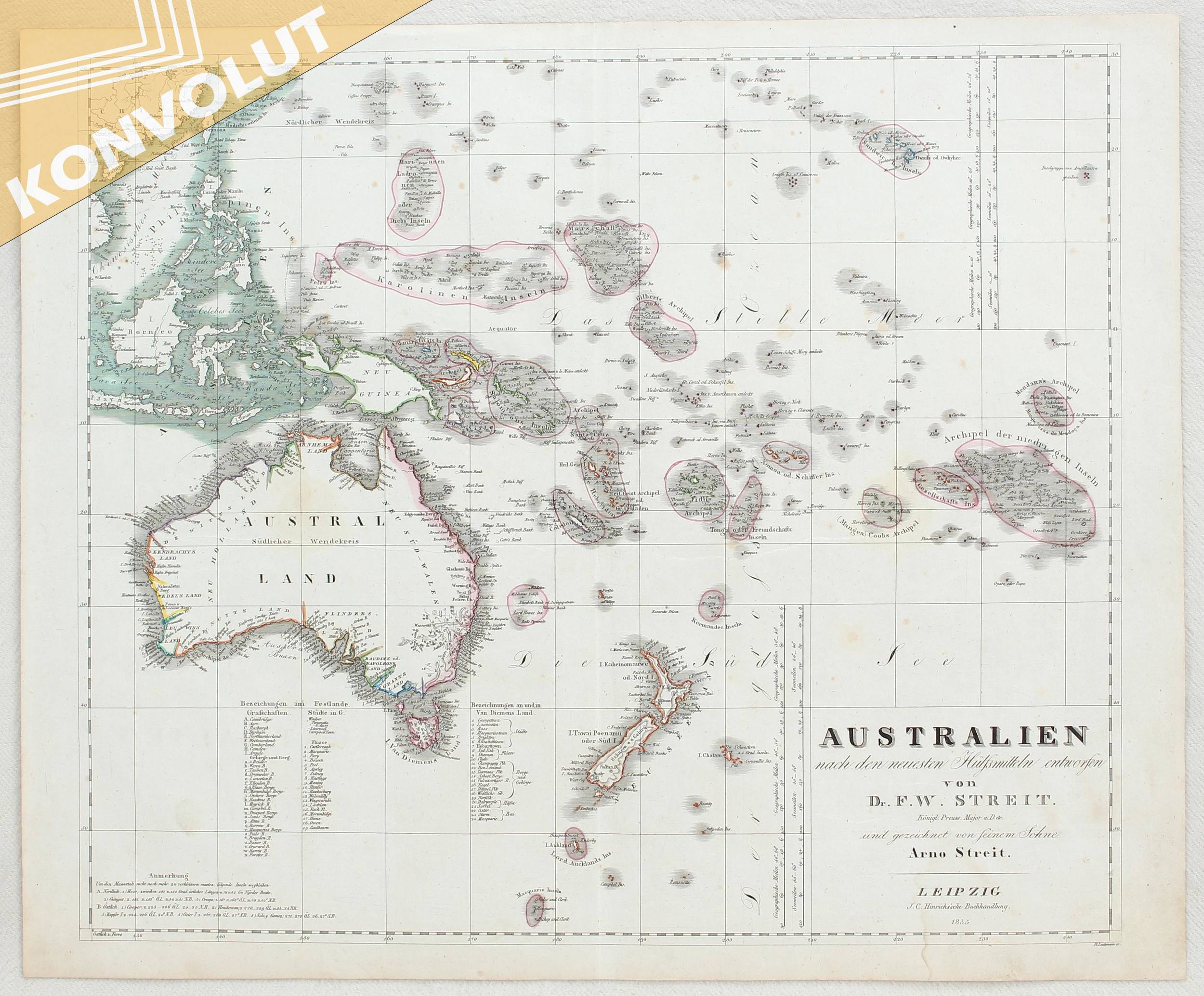 Australien & Pazifik. 34 Bll. Brodtmann, Streit &c.