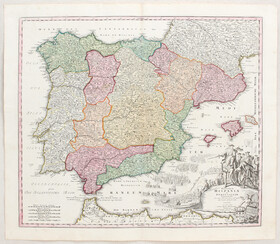 Spanien + Katalonien. 2 Bll. Homann / 5 Bll.