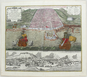 Algier. Plan-Prospekt. Seutter / 4 Bll.