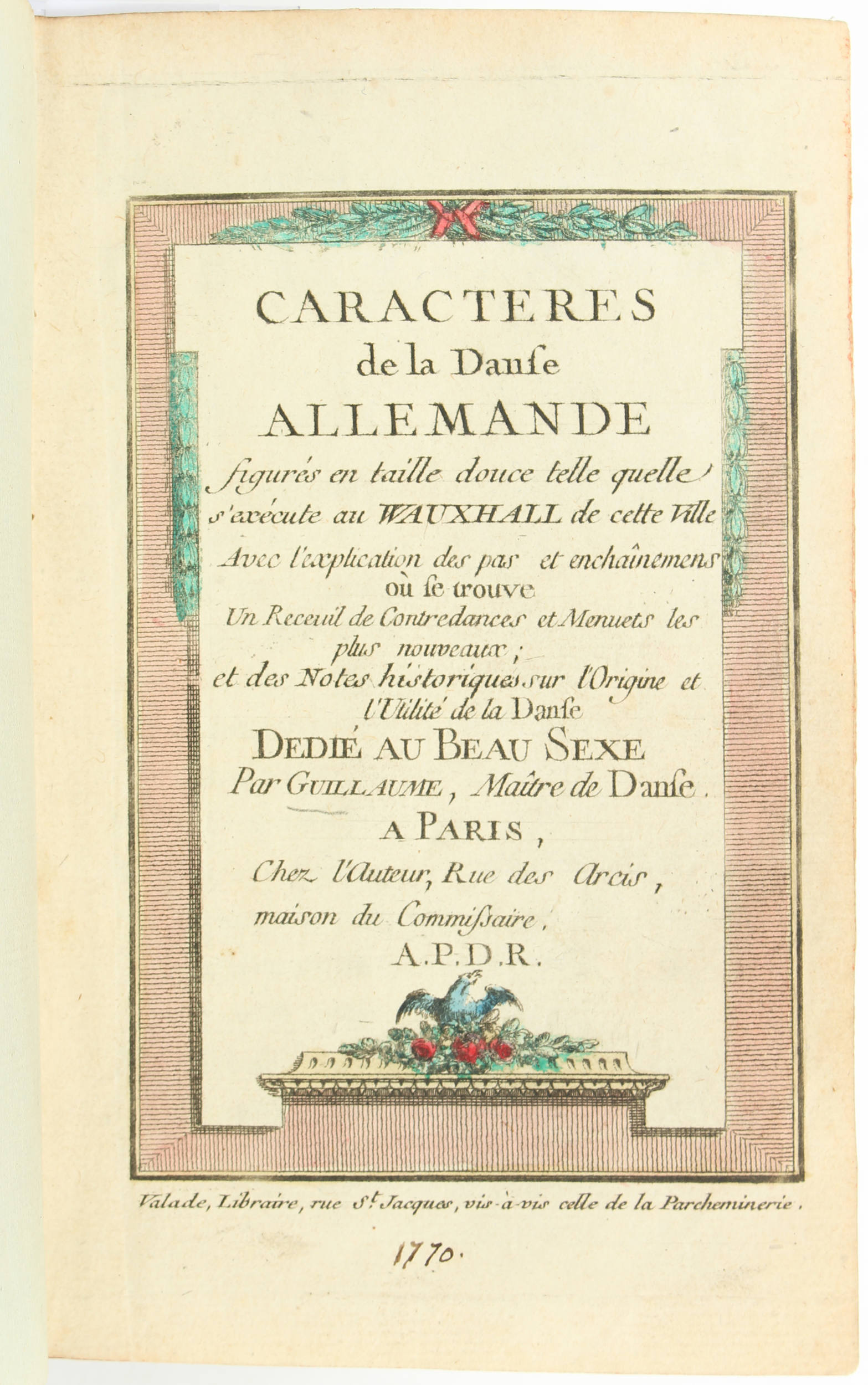 Guillaume, Caracteres de la danse allemand + Beibd.