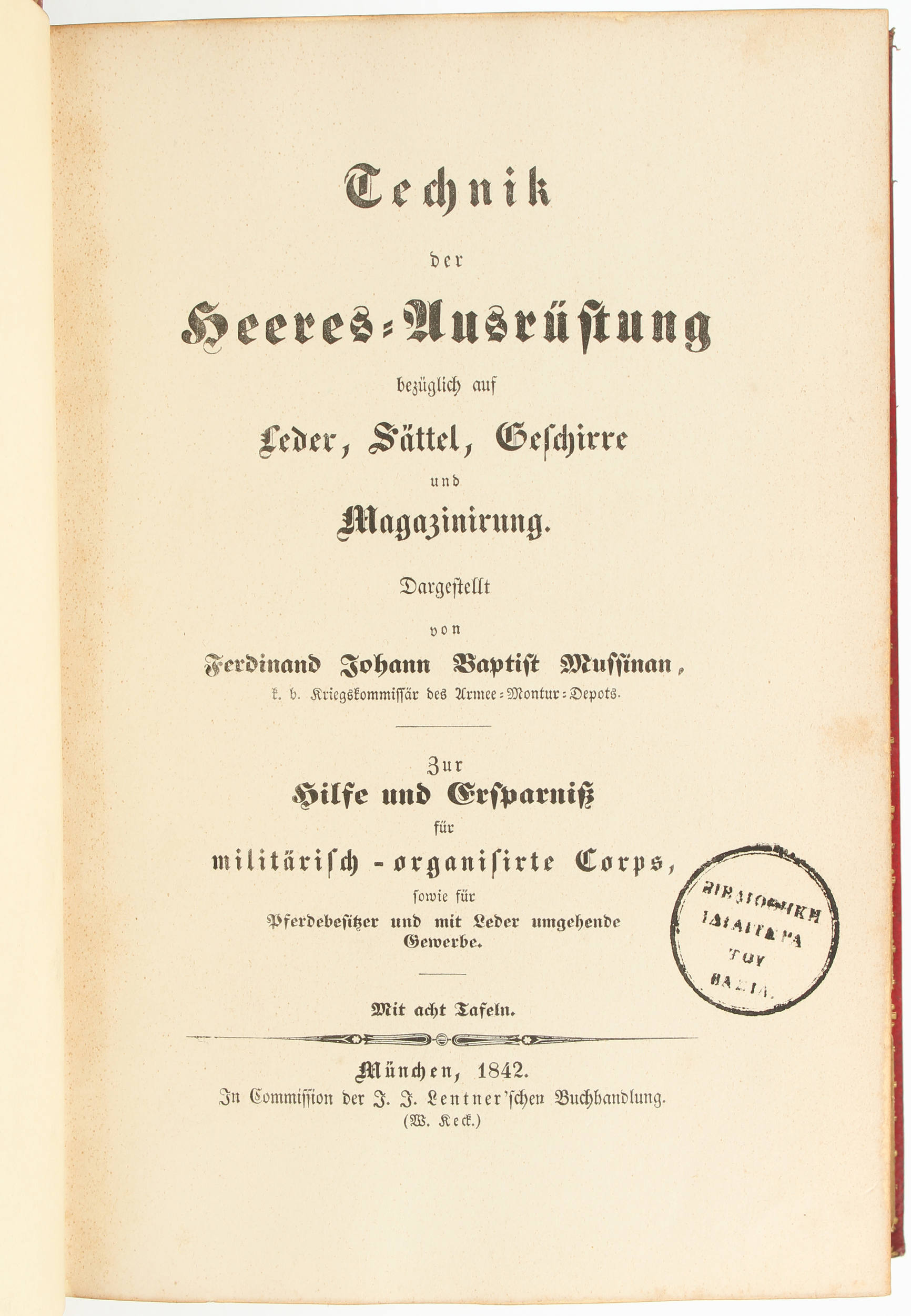 Mussinan, Technik der Heeres-Ausrüstung / 2 Bde.