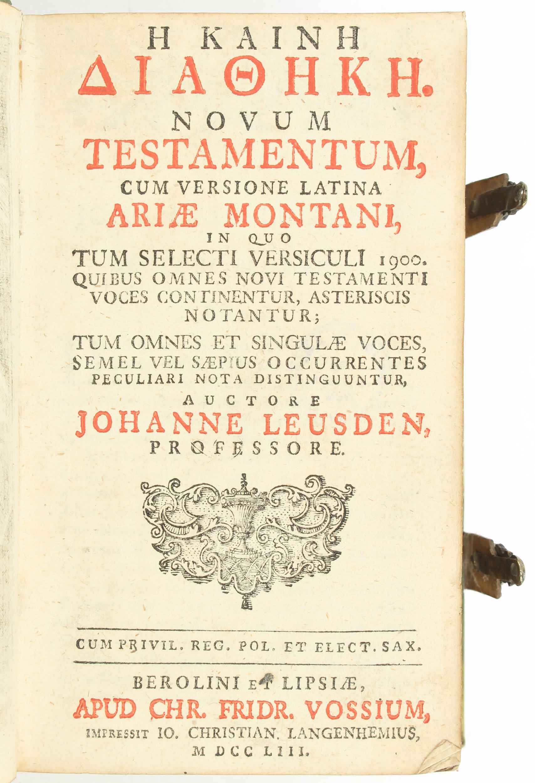 Bauerneinband (über Novum testamentum griech.-lat.)