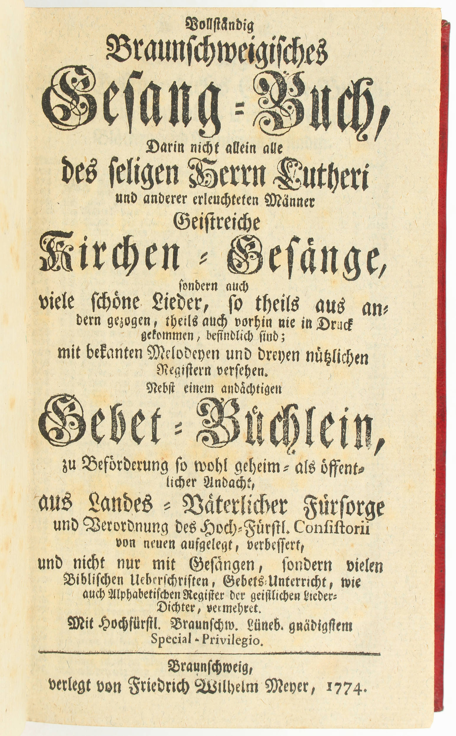 Braunschweiger Maroquinband (über Gesangbuch)