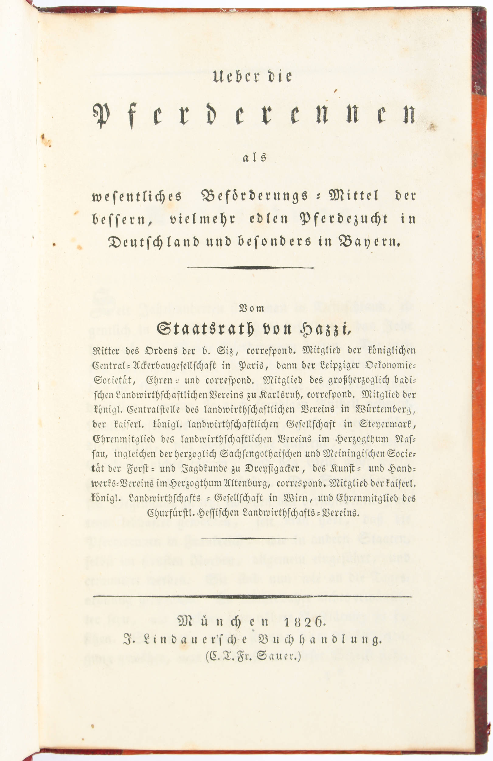 Pferde, Konvolut 1800-1846 / 7 Bde.