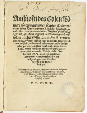 Ambrosius, Drei bücher Officiorum