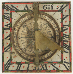 Sonnenuhr, sign. A. Göll, 2. Hälfte 18. Jh.