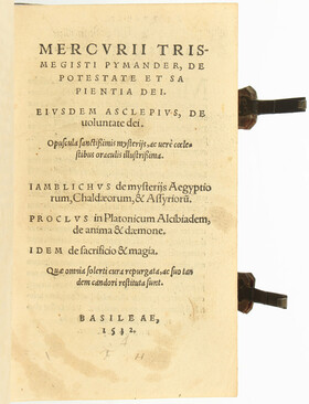 Hermes Trismegistus, Pymander + Tacitus, De situ Germaniae