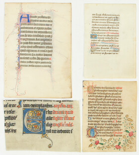 Einzelblätter aus lateinischen Handschriften. 4 Bll.