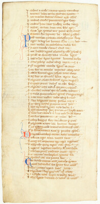 Petrus Riga, Aurora. Einzelblatt 13. Jh.