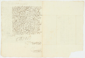 Karl V., Brief mit eigenh. Unterschrift 1522