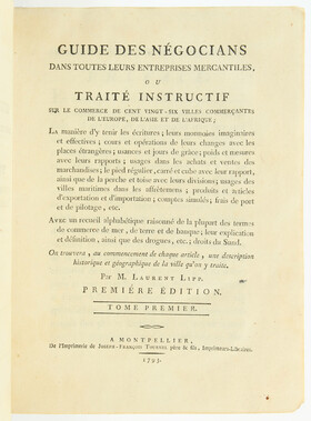 Lipp, Guide des negocians. 2 Bde.