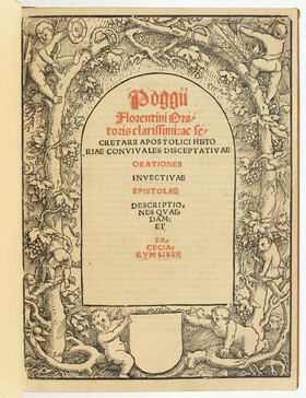 Poggio Bracciolini, Oratoris clarissimi. 1510