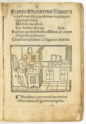 Savonarola, Expositiones in psalmos