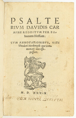Psalterium Davidis. Straßburg 1527