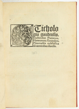 Jacobus Magdalius, Stichologia gaudensis. 1503