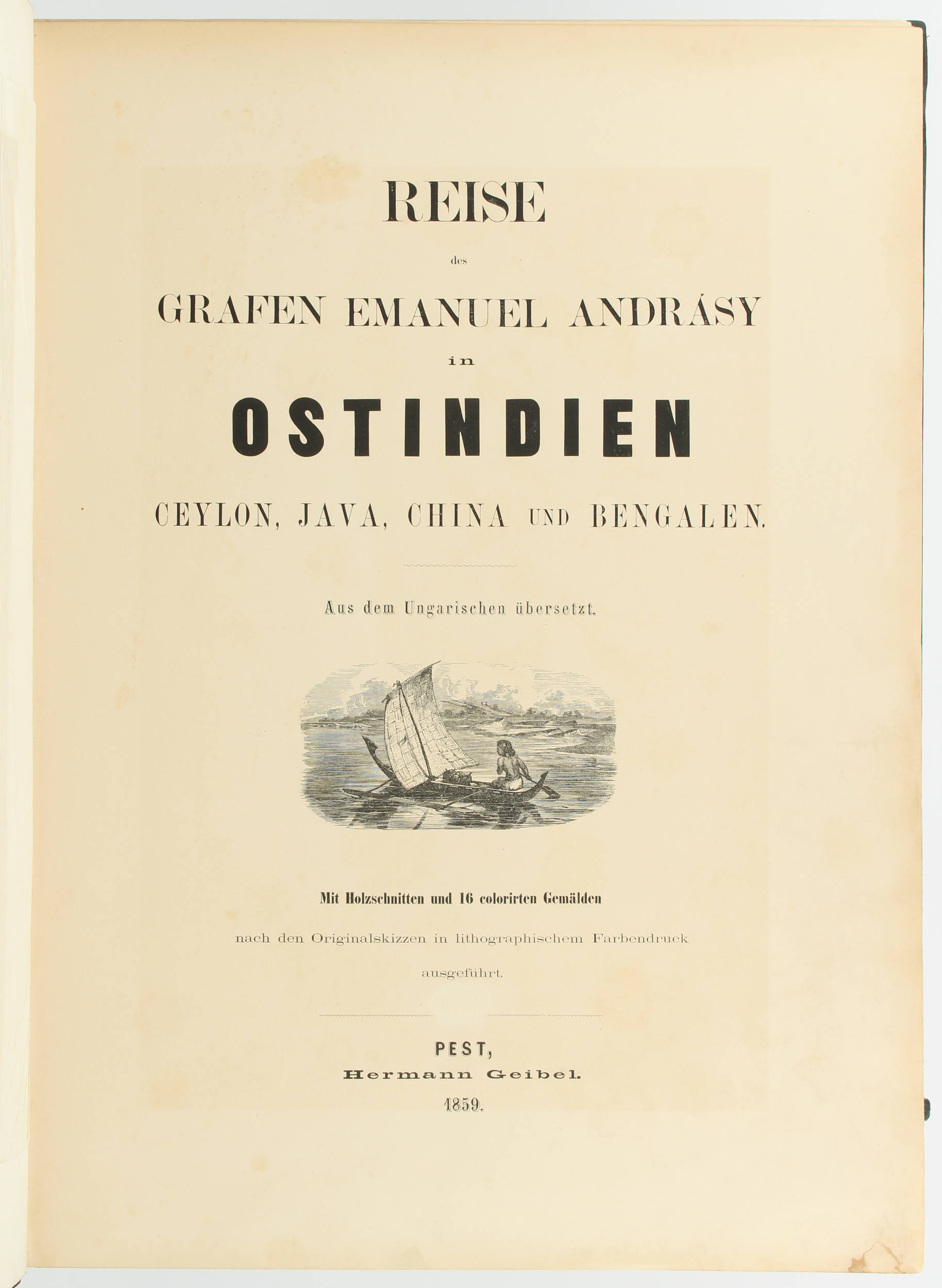 Andrásy, Reise in Ostindien, Ceylon, Java, China und Bengalen