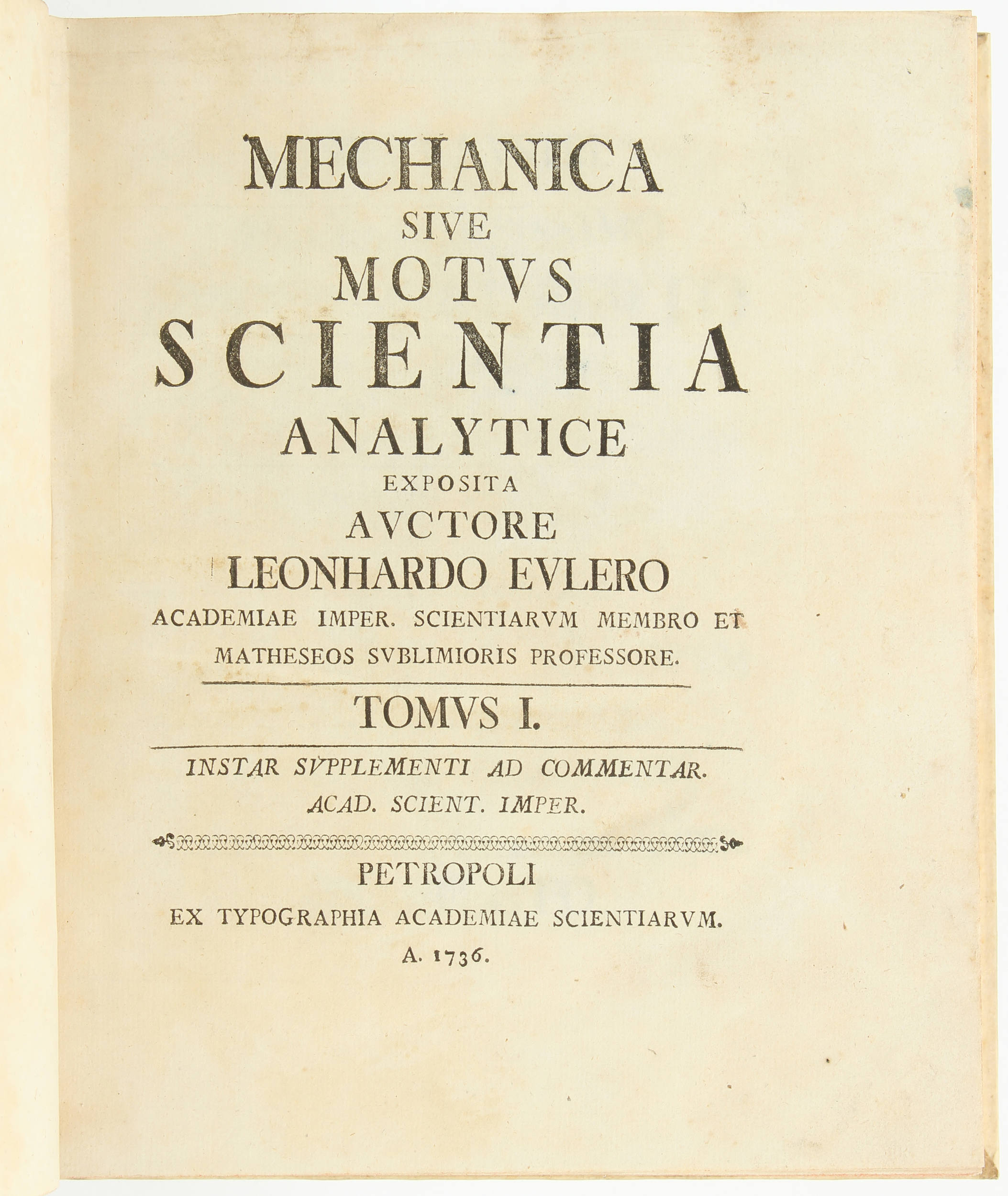 Euler, Mechanica. 2 Bde.