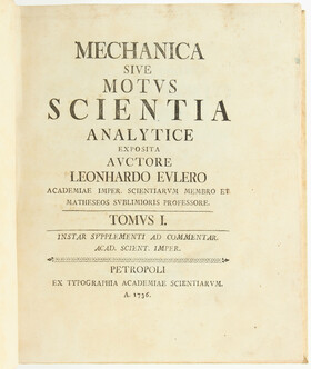Euler, Mechanica. 2 Bde.