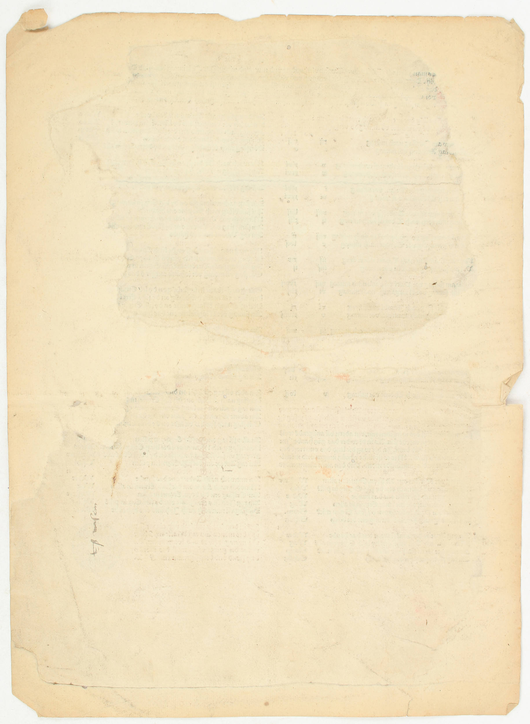 Almanach für Nürnberg auf 1489. Einblattdruck