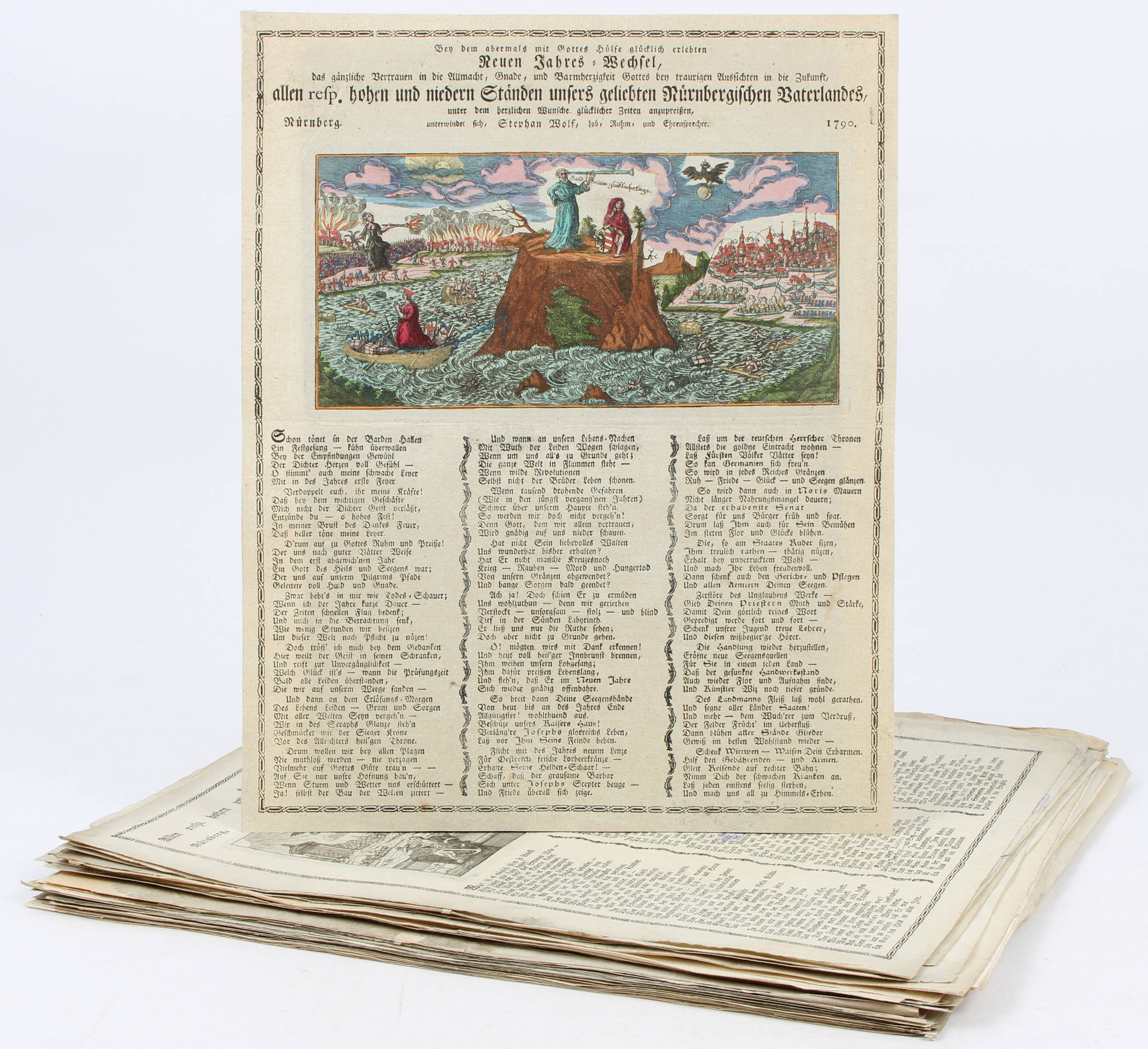 Wolf, Neujahrswünsche. Nürnberg 1764-1809 / 52 Bll.