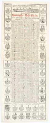 Nürnbergischer Raths-Calender / Einblattdrucke. 8 Bll.