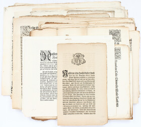 Verordnungen d. Stadt Nürnberg 1619-1786 / Einblattdrucke 48 Bll.