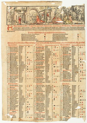 Almanach für 1509. Einblattdruck