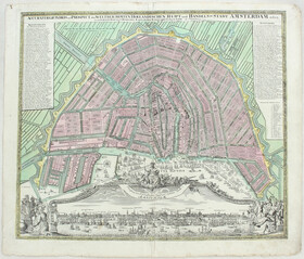 Amsterdam. Plan-Prospekt. Homann E.