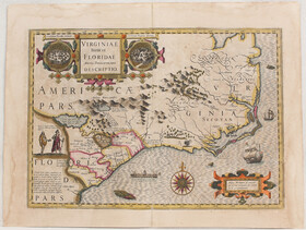 Virginia-Florida. (Mercator-Hondius)