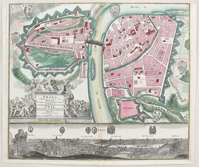 Prag. Plan-Prospekt. Seutter