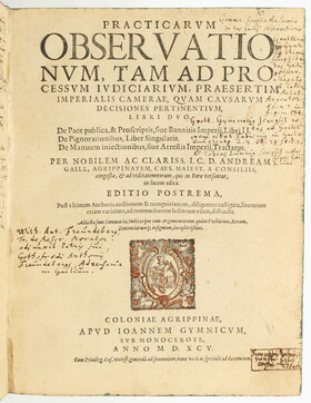 Gaill, Practicarum observationum tam ad processum iudiciarium